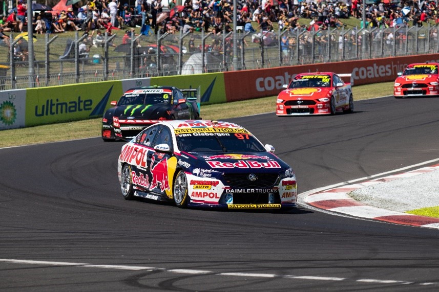 racing cars on a track