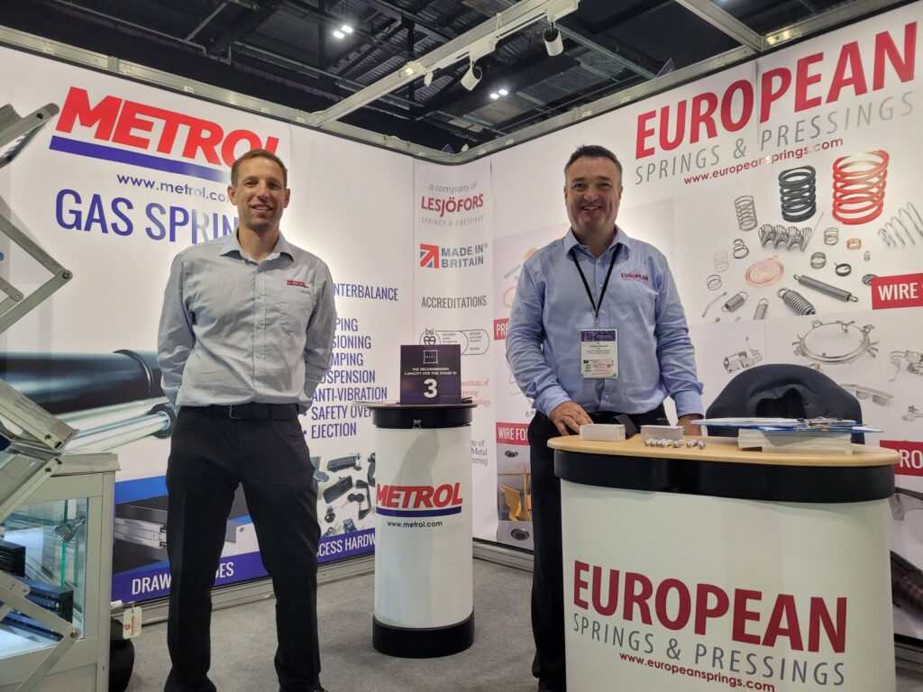 European springs stand in an event