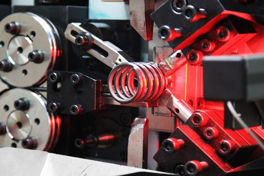 Compression spring machines