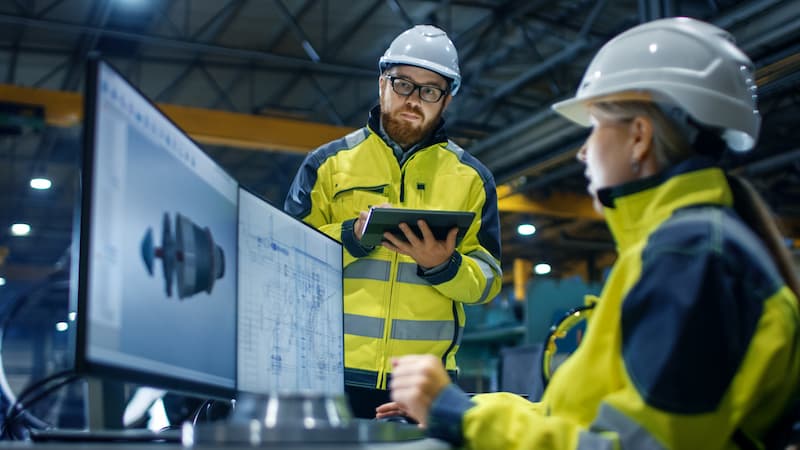 engineers using CNC machines