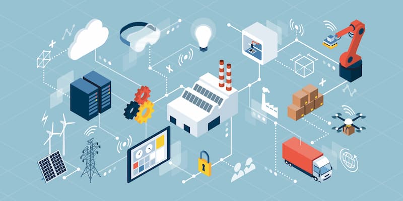 manufacturing supply chain graphic