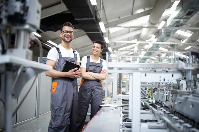 Engineering apprentices at work