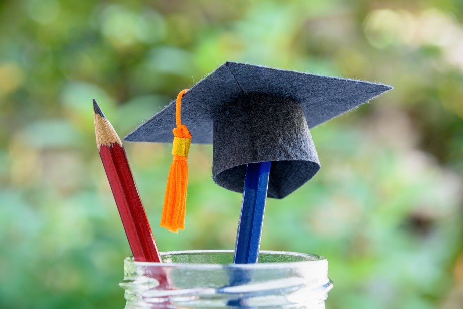 Graduation gap on top of a pencil in a pot