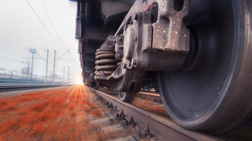 The bottom of a train